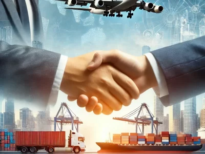DALL·E 2025-02-12 23.16.38 - A professional business setting featuring a handshake between a Chinese supplier and an American business representative. In the background, there are
